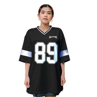 Jersey Streetwear Boxy Fit Black 89 Jersey Oversize Retro/ NFL/ Jersey Vintage Music Korean