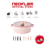 NEOFLAM FIKA PINK Non-stick Ceramic Coating 22cm Casserole