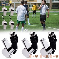 WATTLE 2pcs Metal Whistle Soccer Football Basketball Referee Sport Rugby With Black Rope Stainless Steel Whistles