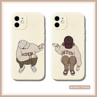 IPhone 11 case cute couplebag with cartoon prints for all lines 16/16splus/7/8//x/15/11/12/13/14/pro