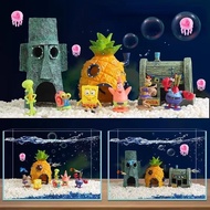 Aquarium Decoration Mini SpongeBob House Fish Tank Aquarium Accessories Pineapple