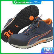 Jq Puma Safety Shoes Pm-61D Navy Orange 6-Dial Work Shoes