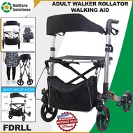 ♝✖UniCare Solutions FDRLL with Bag  Adult Walker Medical Supplies Foldable Heavy Duty Rollator, Seat