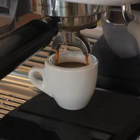 50ML Ceramic Espresso Cups Thick Insulated Design 9mm Wall Single Cup Long Lasting Barista Accessori