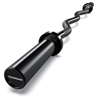 Olympic EZ Curl Bar, 47" Curl Bar(350/500LBS Capacity) 20LB, Solid Steel, Chrome Finish Barbell with