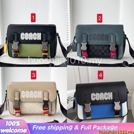 ** C6657 C8128 6657 8128 Men's Bag Classic Logo Double Buckle Messenger Shoulder Casual Business Bri