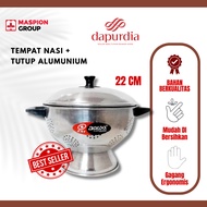 Maspion Rice Container + Lid 22 CM Aluminum - DMJ