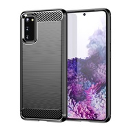 Phone Case for Samsung J4+ Galaxy J4 J6 J8 J2 J7 Pro 2017 J730 A6 A7 A8 A8+ A9 2018 A20 A30 A30s A50 A50s A70 A80 A90 5G Carbon Fibre Brushed Texture Back Cover Soft TPU Bumper
