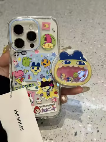 2026 new Tamagotchi Phone Case Stand Is Compatible With Iphone 16 Pro, Apple 15 Phone Case, 14 Singl