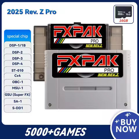 Latest FXPAK Rev. Z Version Pro 1200 in 1 For SNES 16 Bit Video Game Console with 16G Card Gift FOR 