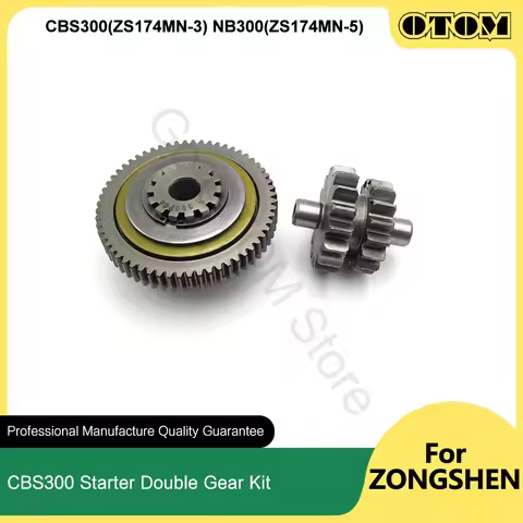 OTOM ZS174MN-3 ZS174MN-5 Motorcycle Starter Double Gear Start Reduction Idler For ZONGSHEN CBS300 NB