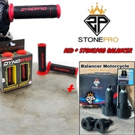 DYNOPRO HANDLE GRIP + BALANCER STONEPRO 330GRAM Y15 Y16 LCV8 LC135 RS150 RSX MT15 VARIO ADV NMAX XMA