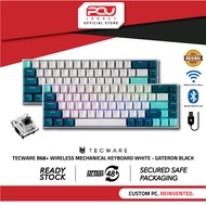 Tecware B68+ Wireless Mechanical Keyboard White - Gateron Black