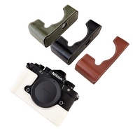 PU Leather Camera Half Base Body Case Cover Shell Protector with Shoulder Strap for Nikon ZF Camera