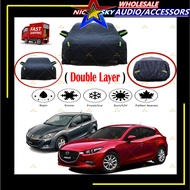 Mazda -3 190T Black Zipper Design Jet Protection Car Cover Waterproof Sun-proof Size M Selimut Keret