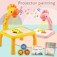 New Children Led Projector Art Drawing Table Toys Kids Painting Board Desk Educational Learning Pain