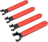 SagaSave 4pcs Collet Chuck Wrench Spanner with Red Non-Slip Handle, for ER Type Shanks Clamping Nut
