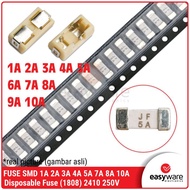 FUSE SMD 1808 1A 2A 3A 4A 5A 7A 8A 10A Disposable Fuse 2410 250V Fast Fuse Holder Fuse 2410 1808