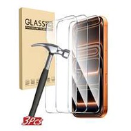 3ชิ้น ฟิล์มกระจกกันรอยหน้าจอความละเอียดสูง ทนทานเป็นพิเศษ, เข้ากันได้กับ iPhone 17/17Pro/17Air/17Pro