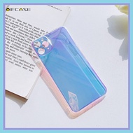 Huawei Nova 7 Pro 6 SE 7i 5T 5i 4 3i 3 P40 P30 P20 Pro Plus Y9 Prime 2019 Phone Case Purple Gradient Rainbow Laser Blu-ray Glitter Bling Color Colorful Simple Transparent Clear Soft TPU Casing Case Cover