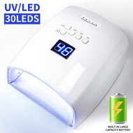 Professional UV LED Nail Lamp Machine Rechargeable 30LEDS UV Light Dryer for Nails Gel Polish Drying