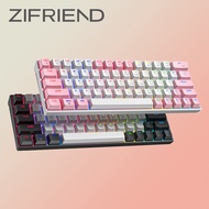 Zifriend ZA64 Hot Swappable Backlit Mechanical Gaming Keyboard Detachable Type-C Wired keyboard