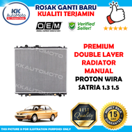 Proton Wira Satria 1.3 1.5 Premium OEM Double Layer Radiator Tangki Air Coolant 26mm Manual