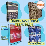 Sarung kasur busa resleting No. 1, 2, 3, 4, Singel Tebal 10 cm / Cover Kasur Busa Inoac / Seprai Resleting. 180x200 / 160x200 / 145x200 / 120x200 / 90x200.