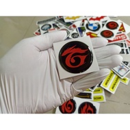 Flexible embossed sticker Garena FF logo