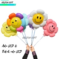 Medium Daisy Flower Foil Stick Balloon LED Stick/Pastel Macaron Daisy Balloon