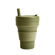 Tumbler stojo BIGGIE 470ml Portable with Lid and Straw Foldable (MOSS) 【Direct from Japan】
