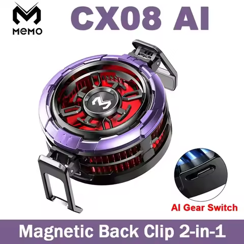 MEMO NEW CX08-AI Mobile Phone Frozen PUBG Game Cooler Semiconductor Magnetic Backclip Cooling Radiat