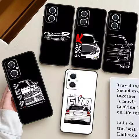 JDM Type R Civic Sport Car Case For OPPO Reno 8T 4Z 5Z 10 Pro 4 5 6 7 8 Lite OPPO Find X2 Lite X3 Ne