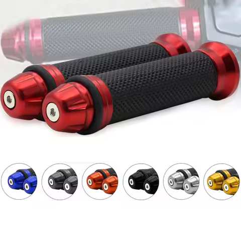 1Pair 7/8'' Motorcycle Handle Grips Anti-Slip Handlebar Bar Grips Bicycle Rubber Mountain Cycle Hand