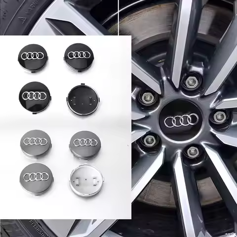 4PCS Car Styling Wheel Center Cap Hub Badge Covers for Audi Sline A1 A2 A3 A4 A4L P 8V 8L RS RS3 RS4