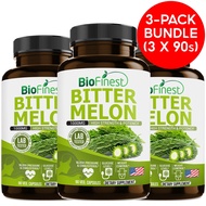 [Bundle of 3] Biofinest Bitter Melon Gourd Extract Supplement 1000mg - Blood Pressure Sugar Choleste