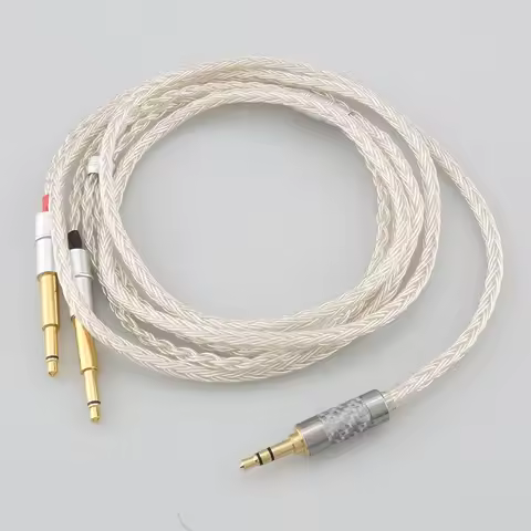 HIFI 3.5mm 4.4mm 4pin xlr male Balanced 16 Core OCC Silver Plated Earphone Cable For Meze 99 Classic