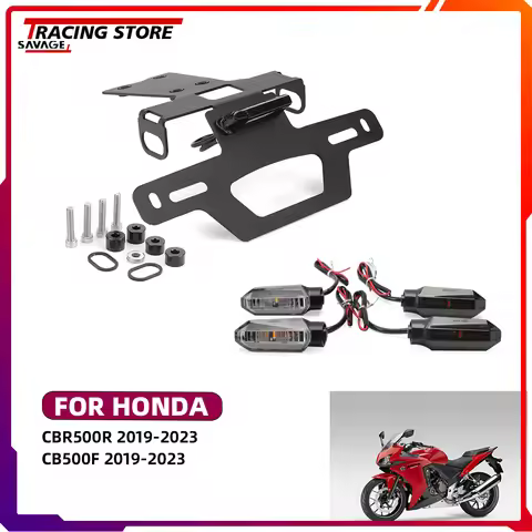 For Honda CBR500R CB500F Fender Eliminator Tail Tidy License Plate Holder Turn Signal Light Flasher 