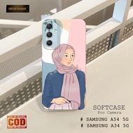 HP Soft case Samsung Galaxy A54 5Ghp Latest Samsung Galaxy A34 5G/ - Fashion Case HIJAB - Casing Sam