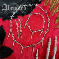 Sam Brabed Wire Sharp Earrings Bracelet Necklace | Halloween Gothic Grunge Punk
