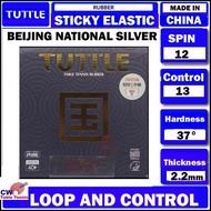 Tuttle Beijing National SILVER Version Sticky Elastic Table Tennis Rubber Getah Ping Pong Tuttle rub