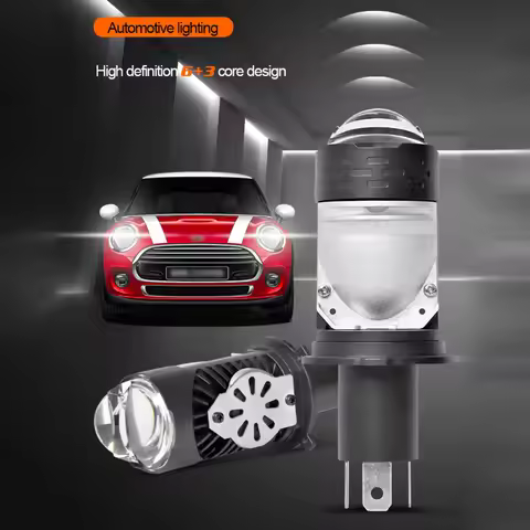 H4 Bi LED Mini Projector Lens LED Car Headlight Bulb 20000LM 100W CANBUS Turbo Auto Bulb H4 High Low