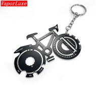 VaporLuxe Bike Silhouette Multi-Tool Card - 420 Stainless Steel Bottle Opener & Hex Wrench, Cycling 