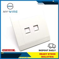 RJ45 Faceplate Double Wall Outlet CAT-5E