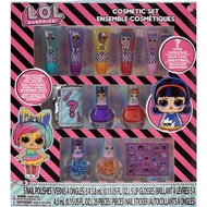 LOL Surprise Townley Girl 11 Pcs Sparkly Cosmetic Makeup Set for Kids Includes 5 Lip Gloss, 5 Nail P