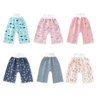 2 in 1 Baby Training Pants  Kids Diaper Waterproof Reusable Cotton Pant Skirts Leakage Mat Cover Sle