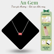An gem S925 Silver Vietnam Flag Necklace, Beautiful women's necklace for the unified holiday of the 