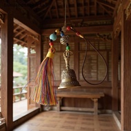 [HundredSeries] Retro Copper Bell Wind Chimes Brass Crafts Die-casting Falling Wind Chimes Tibetan B