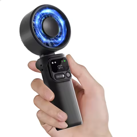 USB Rechargeable Foldable Fan, Portable Fan Rechargeable, 3600mAh, 90° Adjustable, 5 Speed Wind, 3 I