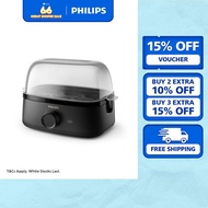 (NEW) PHILIPS Electric Egg Cooker 3000 Series HD9137/91, 400W, Poached, Soft, Medium, Hard Boil, 6 E